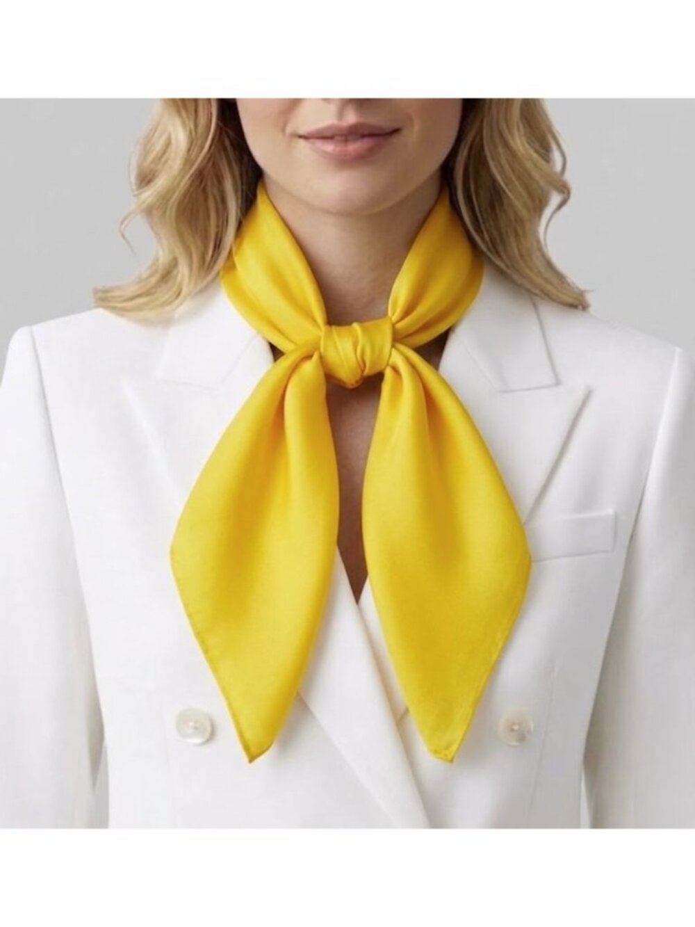 ⭐New Elegant Bandana Silky Square Scarf Yellow Hiyab Neckerchief Shawl headband⭐